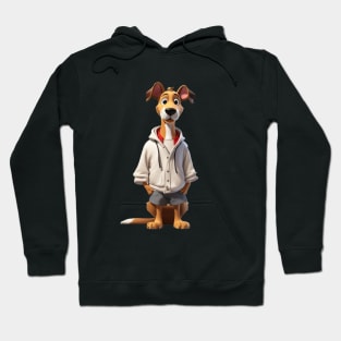 Dog with clothes in cartoon style Hoodie